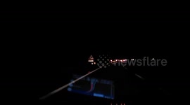 Audi 1 - Deer 0 (Audi hits deer on motorway) - Dashcam