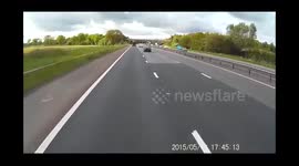 Bridge strike hgv accident M6 northbound near Stoke