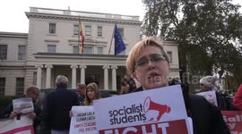 Solidarity protest with students in Spain, London,UK