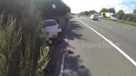 Car crash . Bmw versus lorry / truck