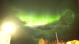 REALTIME VIDEO - BRIGHT NORTHERN LIGHTS - EGILSSTADIR ICELAND