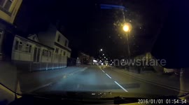 UK Dashcam - Silly overtake through the crossing