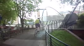 Silly Salmon Cyclist Cycles Into Me