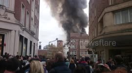 Fire breaks out near Exeter cathedral