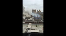 Fire hits England's oldest hotel in Exeter