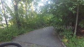 Dangerous road for our bicycle!