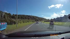 UK Bad drivers : Mad Biker doing twice the speed limit