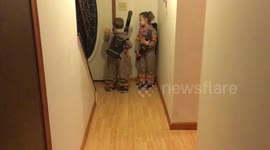 Giovanni from TLC's Two In A Million and his sister Giuliana dress as Ghostbusters for Halloween