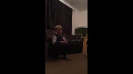 my son watching micheal jackson thriller