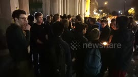 Candlelit vigil for Harambe the gorilla in London, UK