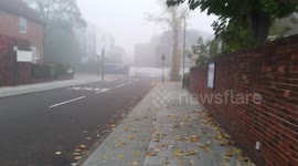 Clouds of fog over chilly London