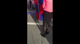 Surprise Wedding Proposal at Finish Line of Breast Cancer Walk April 2016