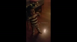 Father pranks son by pretending to have eaten all his Halloween candy