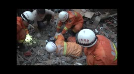 Dogs trapped in demolished building rescued by locals