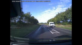 Near miss with an Audi A148 Fakenham Bypass