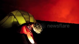Man spends the night sleeping 'inside' an active volcano