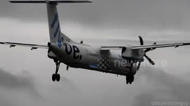 Flybe Dash 8-Q400 Hard Landing in Tricky Conditions at Birmingham Airport