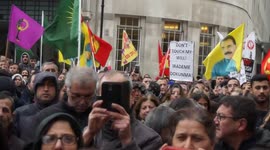 Pro-Kurdish protesters march in London against arrests in Turkey