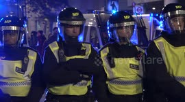 Violent clashes between protesters and police at Million Mask March in London