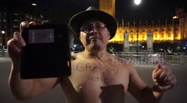 Avtivists go topless 24 hours protest against greed kills 'Dying 4 Heat'
