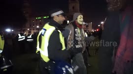 Activist arrested on the ground of Section 60 Million Mask March London, UK