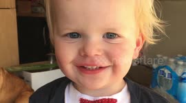 Toddler becomes Donald Trump