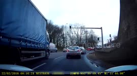 Lorry in a hurry...