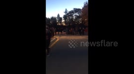Busy polling stations as voting starts in the US