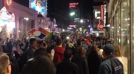 Anti-Trump goers chant F Donald Trump!
