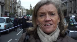 London Taxis blockade Whitehall, London,UK