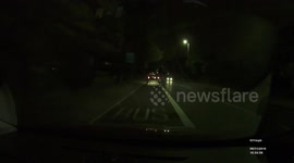 He's watching TV whilst driving