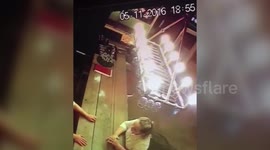 Spooky Video Shows Moment Glass Mysteriously Topples Off Tray