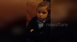 Newsflare Edit - Natty, age 6, reaction to US election result.