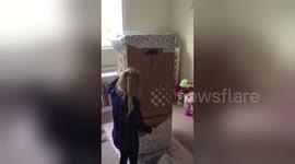 Daughter and dad reunited after two months apart in brilliant surprise
