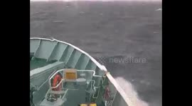 Ferry in force 8 gale