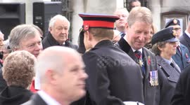 Prince Harry arriving at Remembrance Day memorial