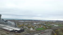 Lackawanna massive fire at old Bethlehem Steel plant