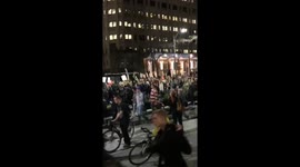 Side View of 2nd Ave Protests