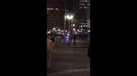 Possible 'flashbangs' going off in Portland, Oregon during riot