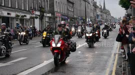 Aberdeen Armed Forces Day motorcycle parade down Union Street on 25th June 2016