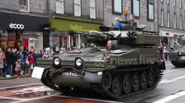 Aberdeen Armed Forces Day parade 2016 convoy of modern & vintage USA & British military vehicles