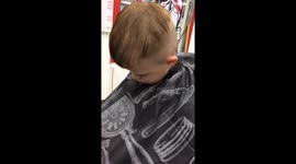 At it again....sleeping at the barbers!