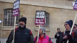 No Platform for Le Pen at the BBC Protest,London,UK
