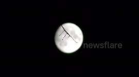 Newsflare Edit - Beautiful moon over Scottish highlands