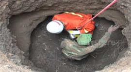 Firefighters rescue elderly man trapped in deep hole for five days