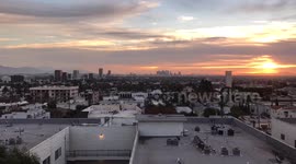 Sunrise timelapse over downtown L.A.