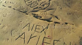 Beautiful Sandstone Graffiti at Ocean Beach