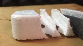 Watching a hot knife cut through polystyrene is oddly satisfying