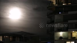 Super moon over Circular Quay - Sydney Harbour - 15 Nov 2016