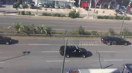 President Obama's massive motorcade in Greece